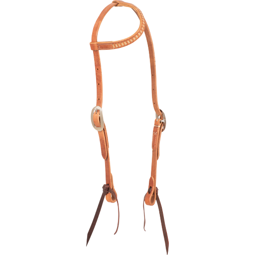 RAWHIDE LACED SLIP EAR HARNESS HEADSTALL 66/129.95, COLOR: Natural