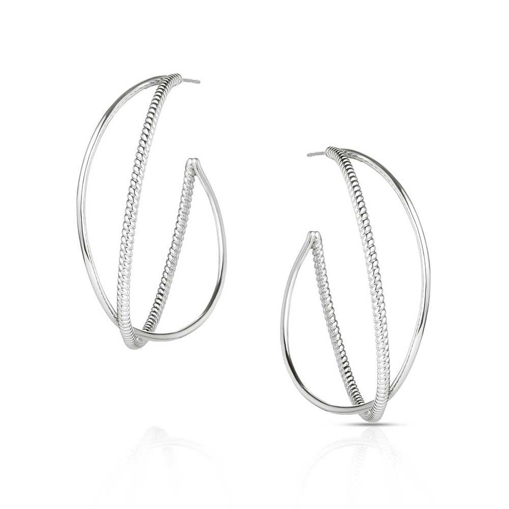 MONTANA SILVERSMITHS ROPE AND RADIANCE EARRINGS
