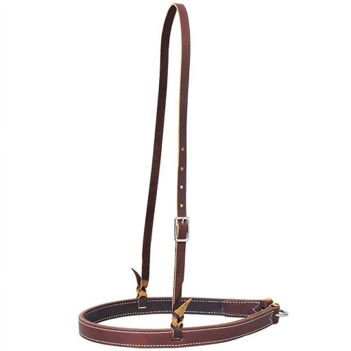 WEAVER WORKING COWBOY HARNESS LEATHER NOSEBAND W/ 1/2 CROWN CHESTNUT