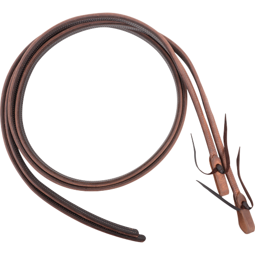 SPLIT REINS 5/8-INCH THICK TIED ENDS WITH DOUBLE STITCHED HEAVY HARNESS AND LATIGO