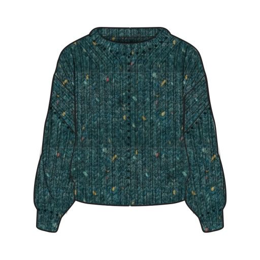 PENDLETON WOMEN'S DONEGAL EYELET SWEATER, COLOR: TEAL, SIZE: SM
