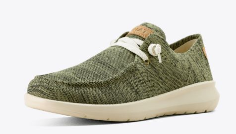 ARIAT MEN'S HILO SHOE - OLIVE GREEN KNIT ARIAT MEN'S HILO SHOE - OLIVE GREEN KNIT