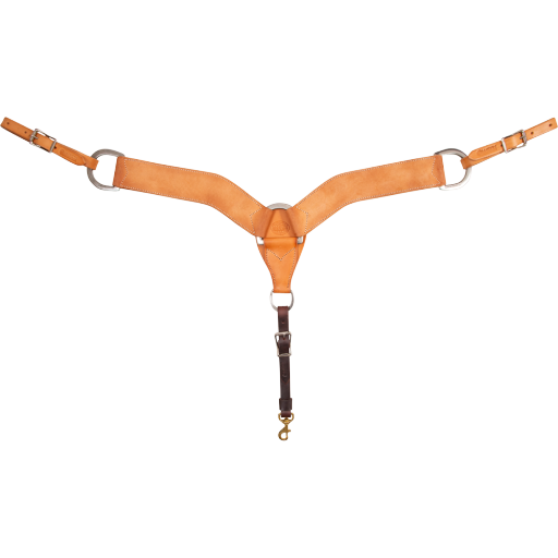 MARTIN SADDLERY BREAST COLLAR ROUGHOUT, COLOR: NATURAL, SIZE: 2.75"