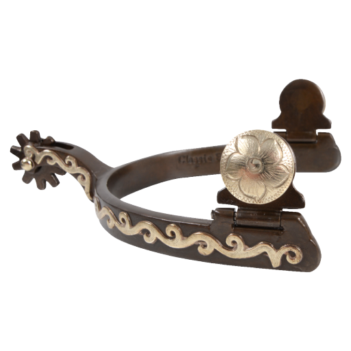 CLASSIC EQUINE MEDIUM SCROLL 1/2" BAND SPURS