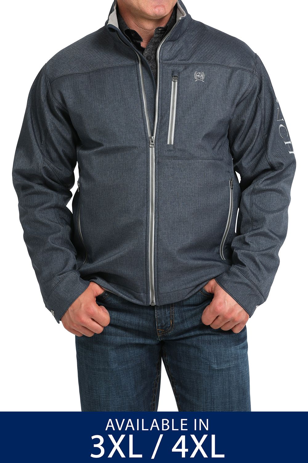CINCH MEN'S CONCEAL CARRY BONDED JACKET - NAVY