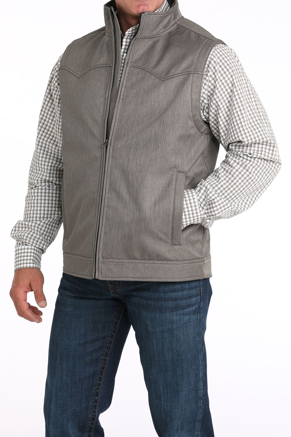 CINCH MEN'S CONCEAL CARRY BONDED VEST - BROWN