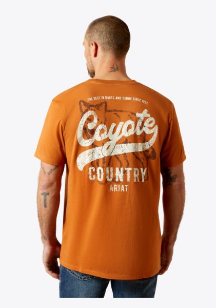 ARIAT MEN'S ARIAT COYOTE COUNTRY TEE - ADOBE