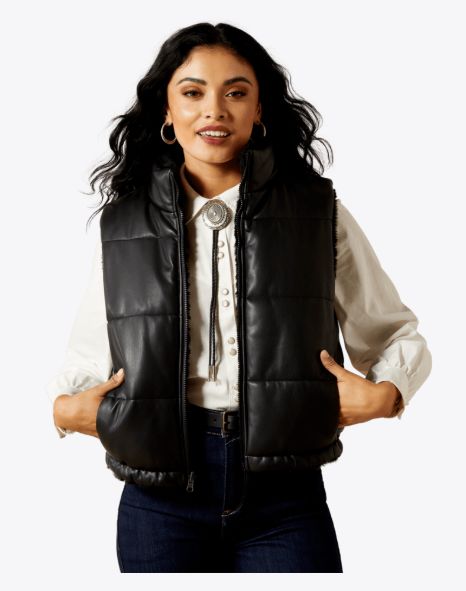 ARIAT WOMEN'S ECHO REVERSIBLE VEST - BLACK ARIAT WOMEN'S ECHO REVERSIBLE VEST - BLACK