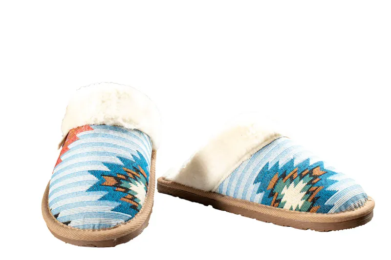BLAZIN' ROXX WOMEN'S BRANDI SLIDE SLIPPER - BLUE BLAZIN' ROXX WOMEN'S BRANDI SLIDE SLIPPER - BLUE