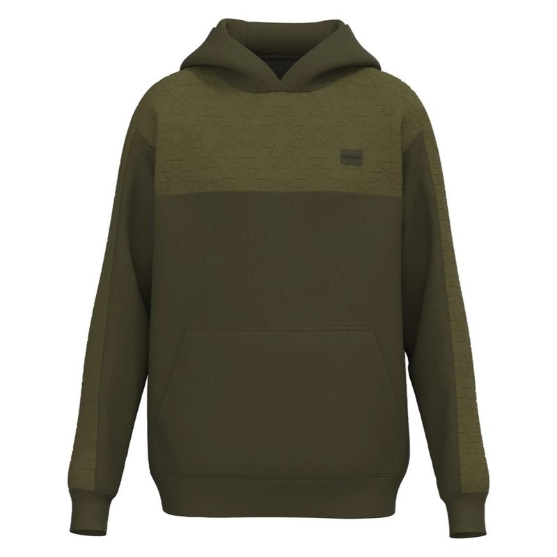 HOOEY MEN'S DRAGGER HOODIE WITH YOKE AND TAPPING - OLIVE