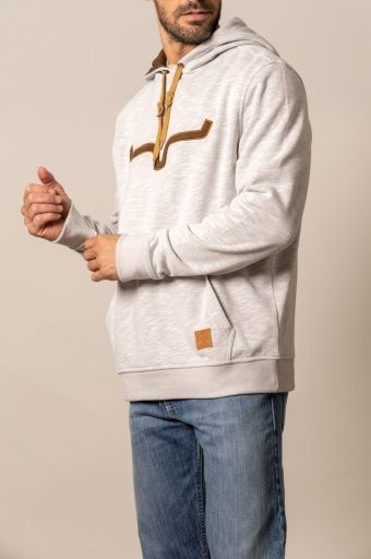 KIMES RANCH MEN'S DURHAM LOGO HOODIE SWEATSHIRT - NATURAL, COLOR: NATURAL, SIZE: XX-LARGE