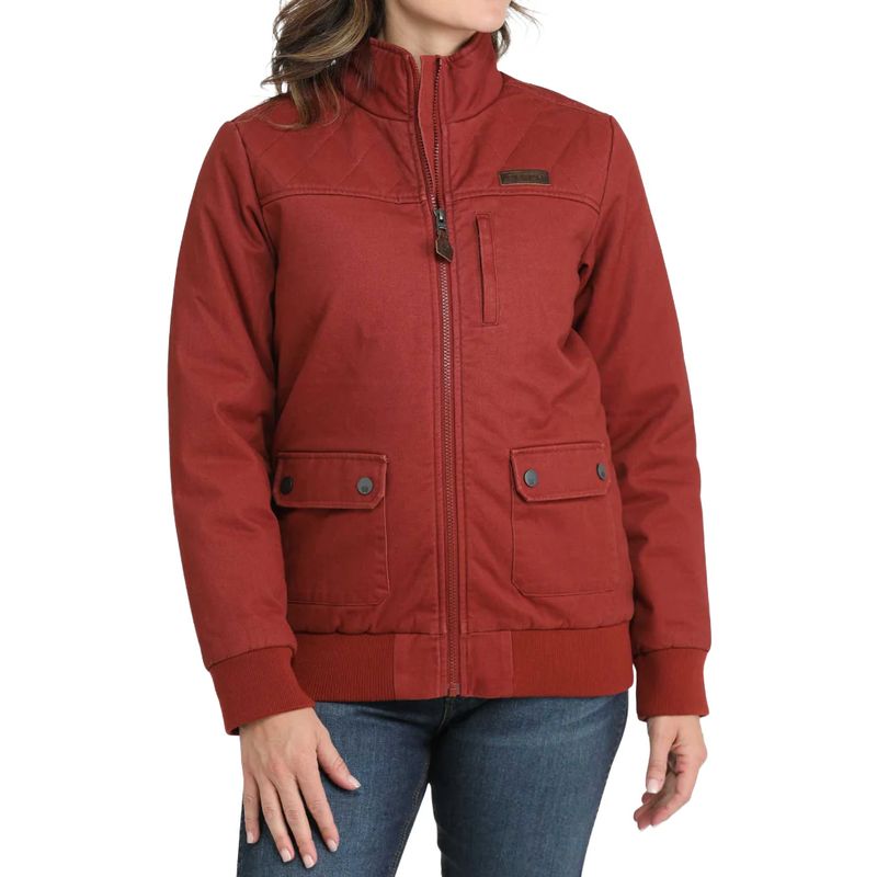 CINCH WOMEN'S WARM BOMBER JACKET - RED