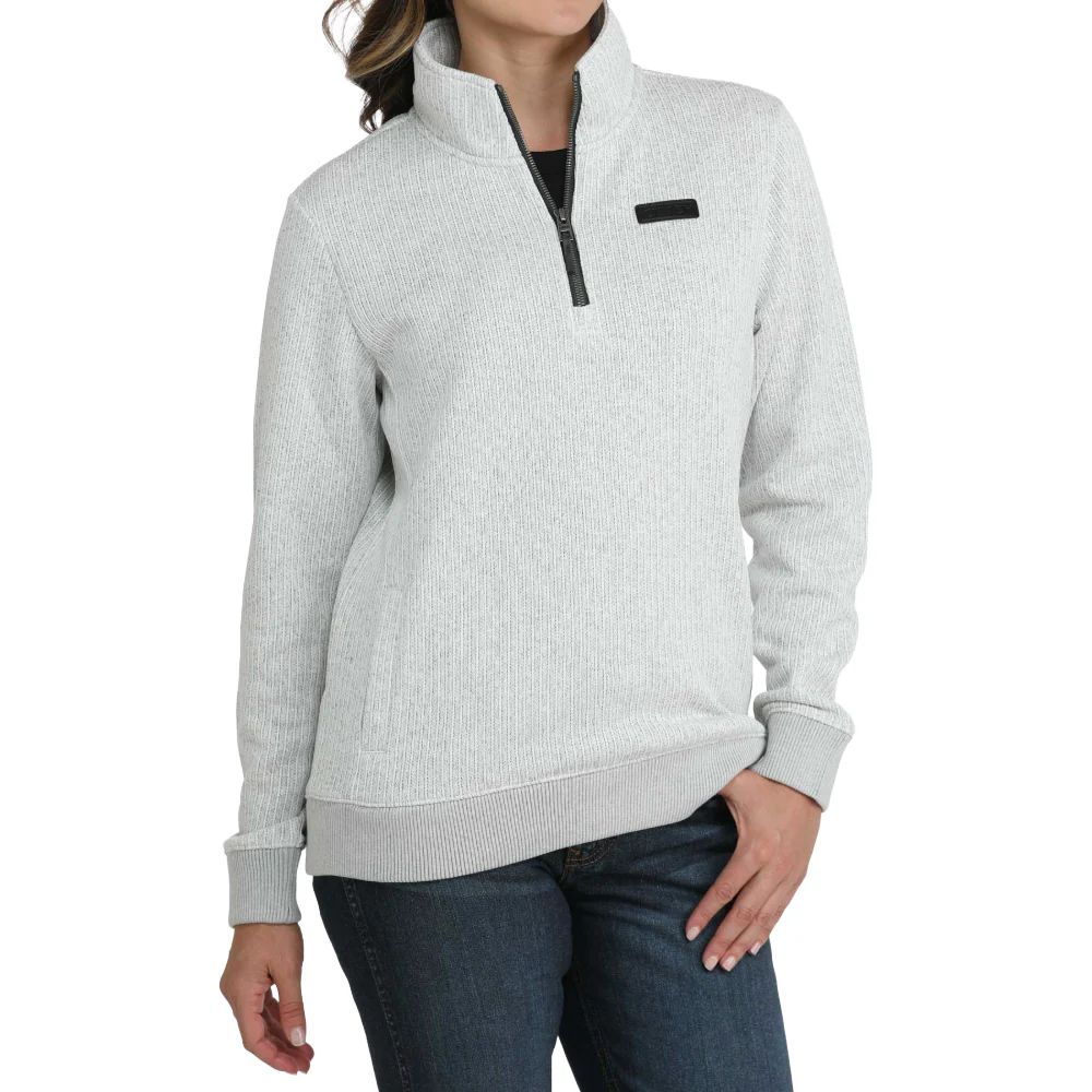 CINCH WOMEN'S 1/4 ZIP SWEATSHIRT - GREY