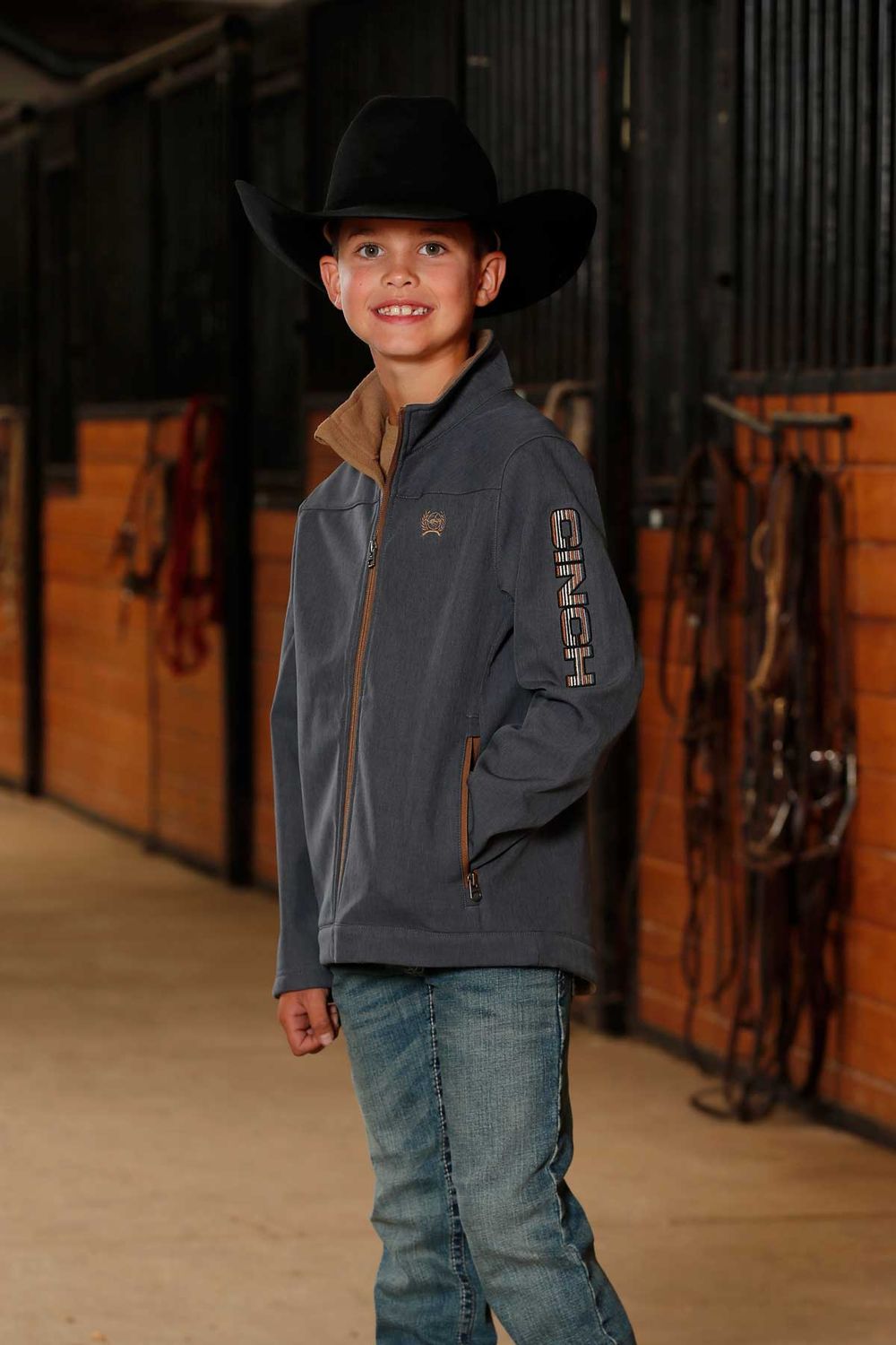 CINCH BOYS' BONDED JACKET - BLUE