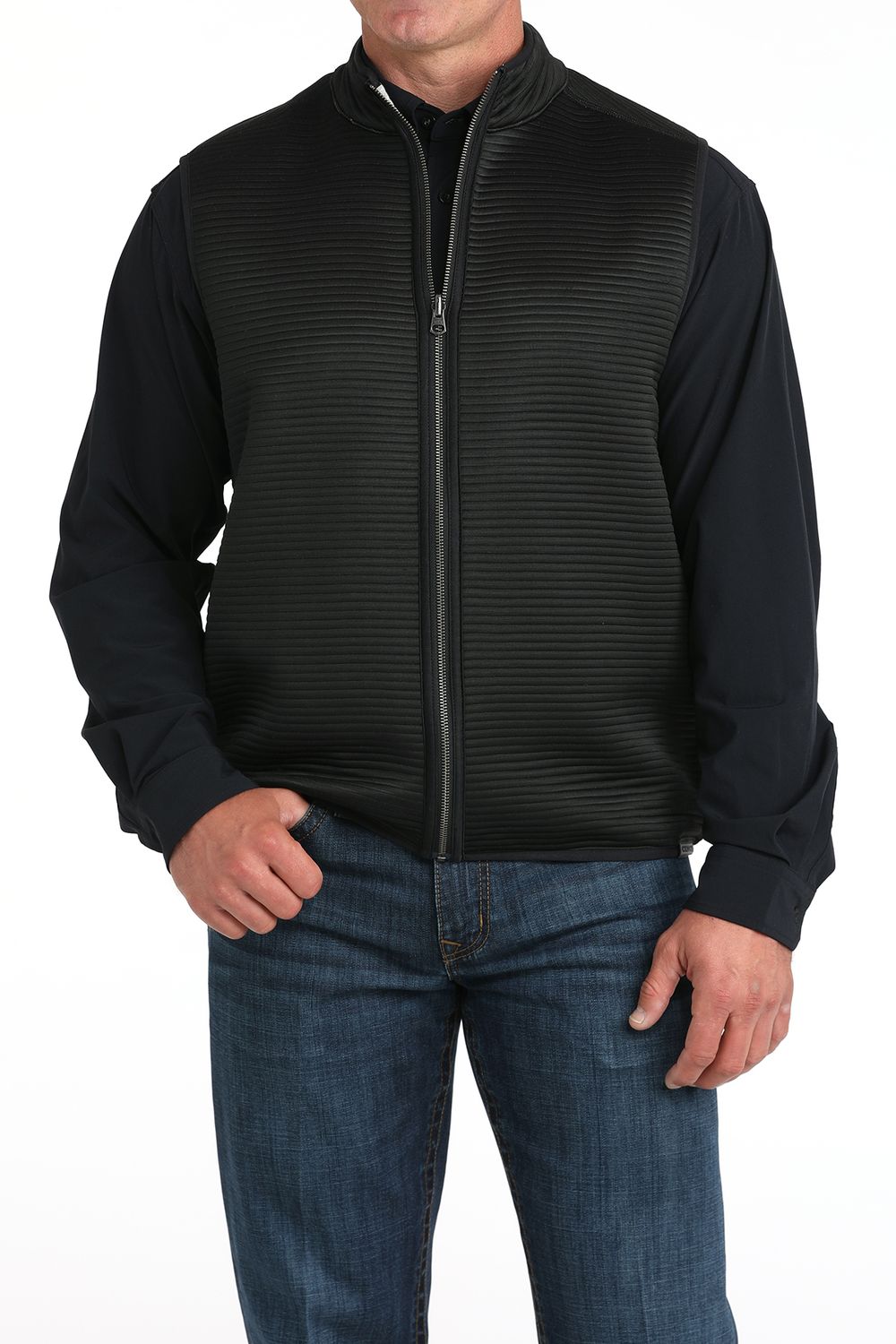 CINCH MEN'S REVERSIBLE VEST - BLACK