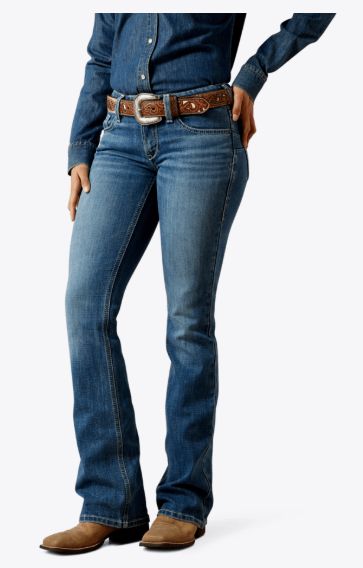 ARIAT WOMEN'S AISHA MID RISE BOOTCUT JEAN - ITHICA