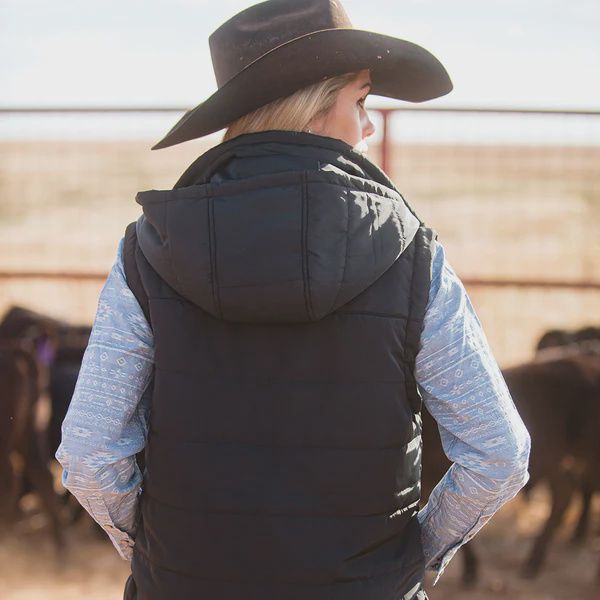 STS RANCHWEAR WOMEN'S CRAZY JANE VEST - BLACK