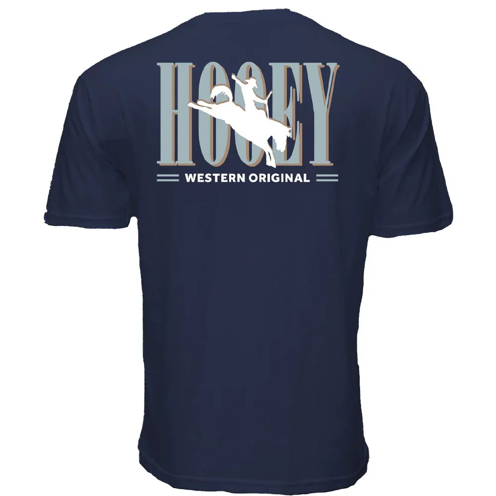 HOOEY MEN'S SHORT SLEEVE WILD RIDE TEE - BLUE