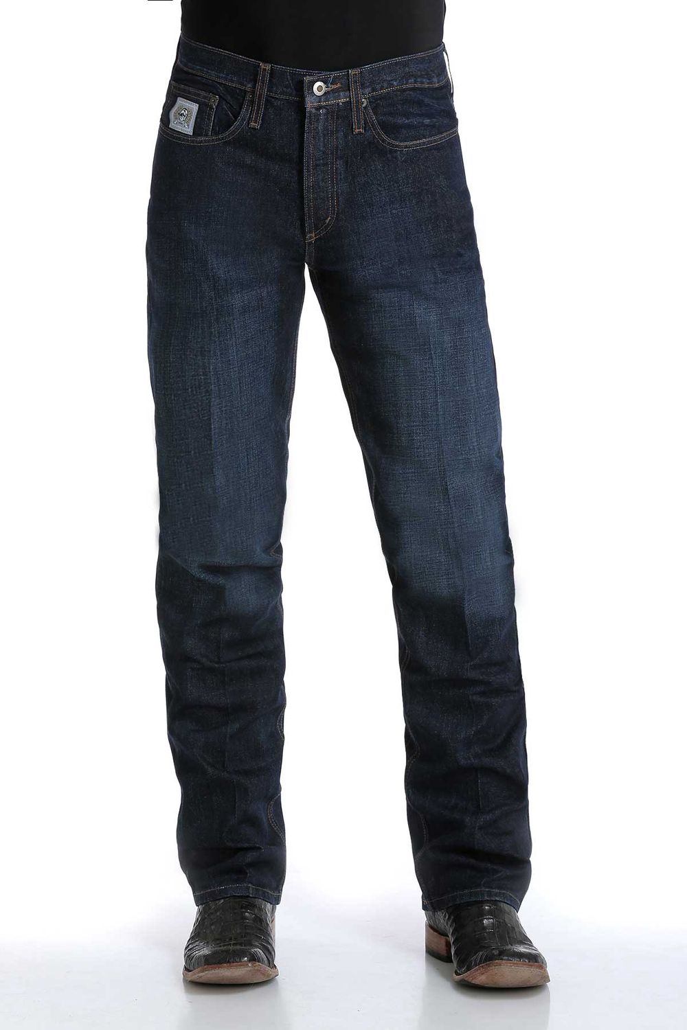 CINCH MEN'S SILVER LABEL SLIM FIT JEAN - DARK STONE INDIGO