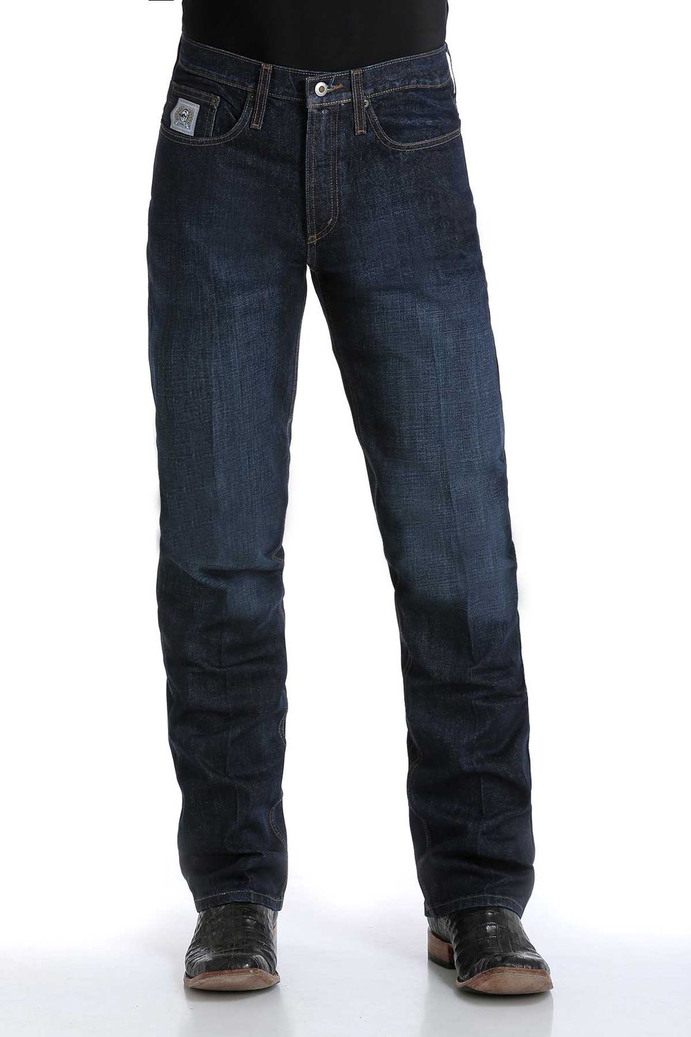 CINCH MEN'S SILVER LABEL SLIM FIT JEAN - DARK STONE INDIGO