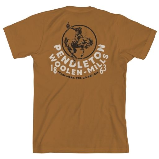 PENDLETON MEN'S CIRCLE RODEO GRAPHIC TEE - CAMEL, SIZE: XX-LARGE