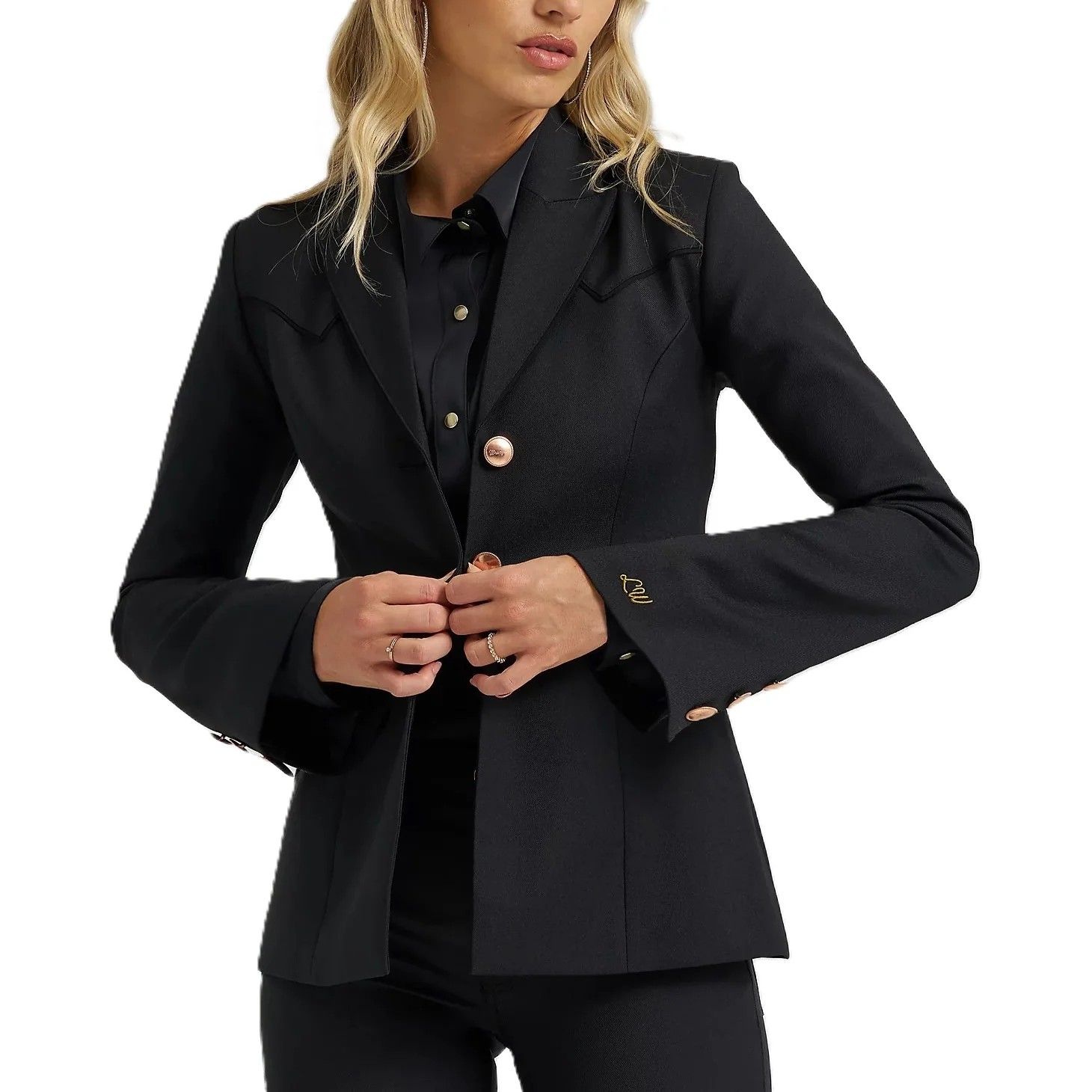WRANGLER WOMEN'S WRANGLER X LAINEY WILSON VINTAGE BLAZER - BLACK
