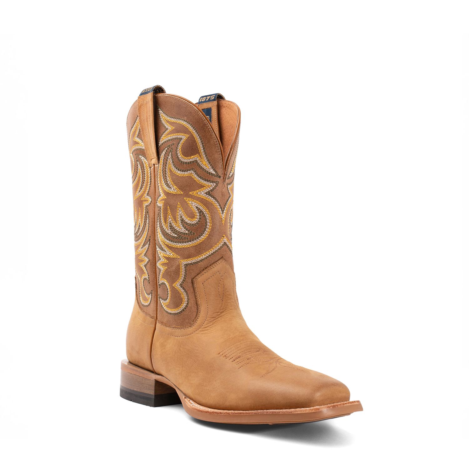 HYER MEN'S 11" BUCKLIN BROAD SQUARE TOE FOUNDATION HEEL BOOT - TAN