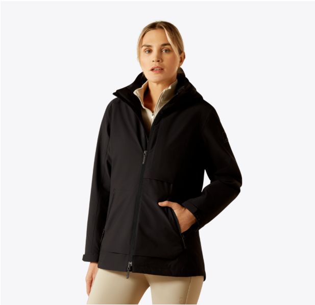 ARIAT WOMEN'S OUTER BANKS WATERPROOF JACKET - BLACK