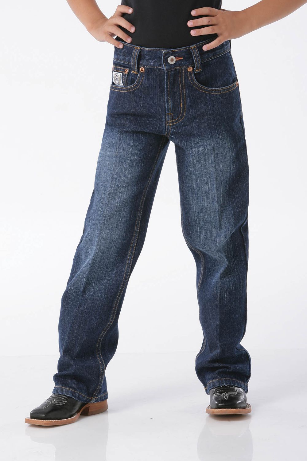 CINCH BOYS' WHITE LABEL RELAXED JEAN - DARK STONE