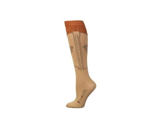 BOOT DOCTOR WOMEN'S OVER-CALF BOOT SOCK - BROWN