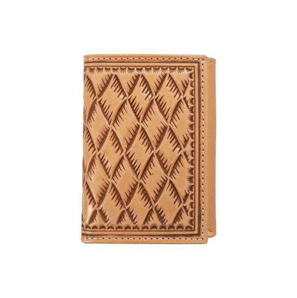 NOCONA BASKETWEAVE TRI-FOLD WALLET