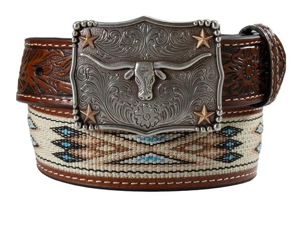 3D BOYS' WOVEN INLAY BELT