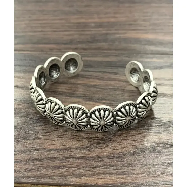 ISAC TRADING INC. BOHO CONCHO CUFF BRACELET