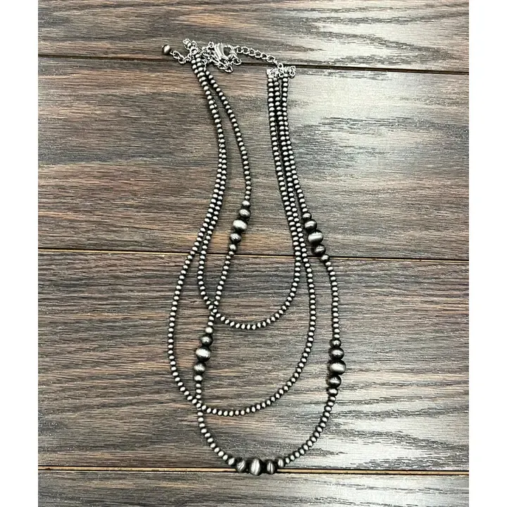 ISAC TRADING INC. 22" NAVAJO BEAD REBA NECKLACE