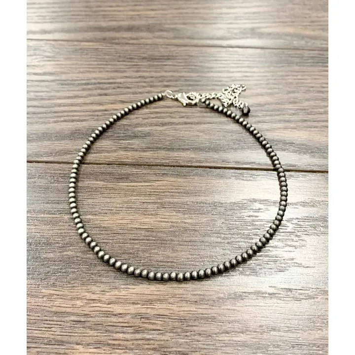 ISAC TRADING INC.15" 4 MM NAVAJO BEAD NECKLACE