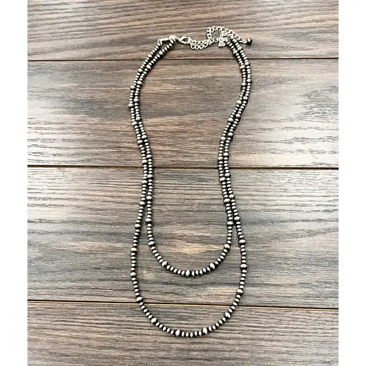 ISAC TRADING INC. 26" 2-STRAND NAVAJO BEAD NECKLACE