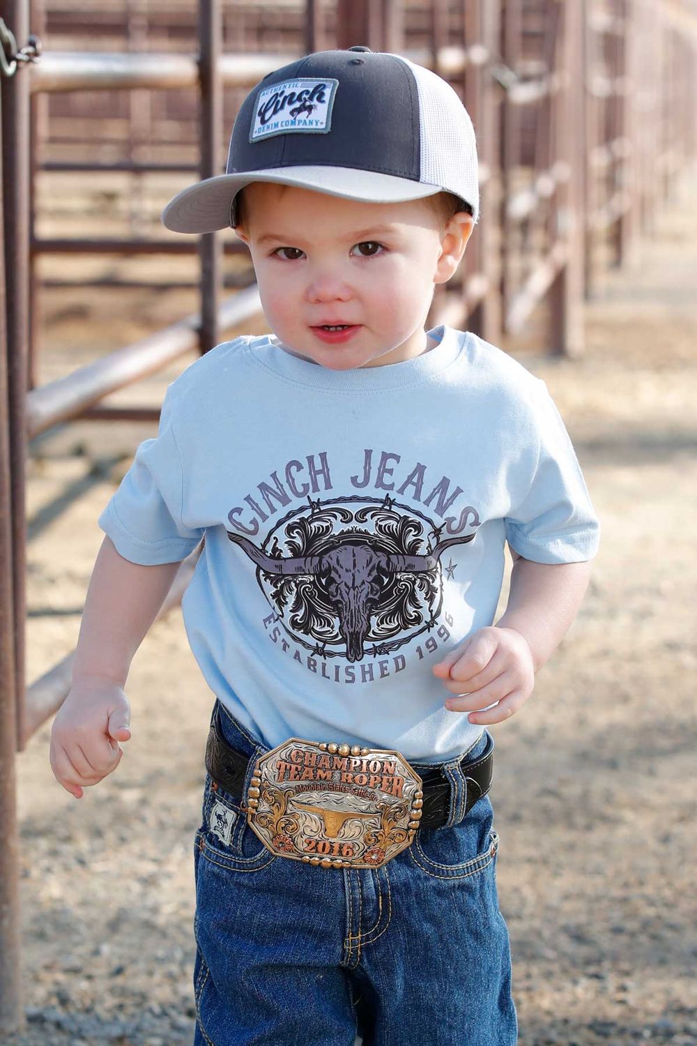 CINCH BOYS' INFANT SHORT SLEEVE TEE - LIGHT BLUE