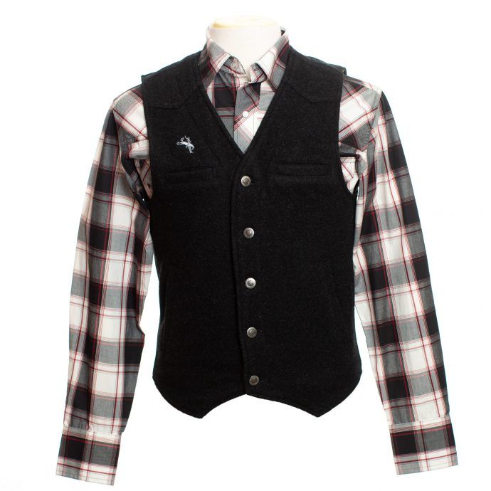 WYOMING TRADERS WYOMING WOOL VEST - BLACK
