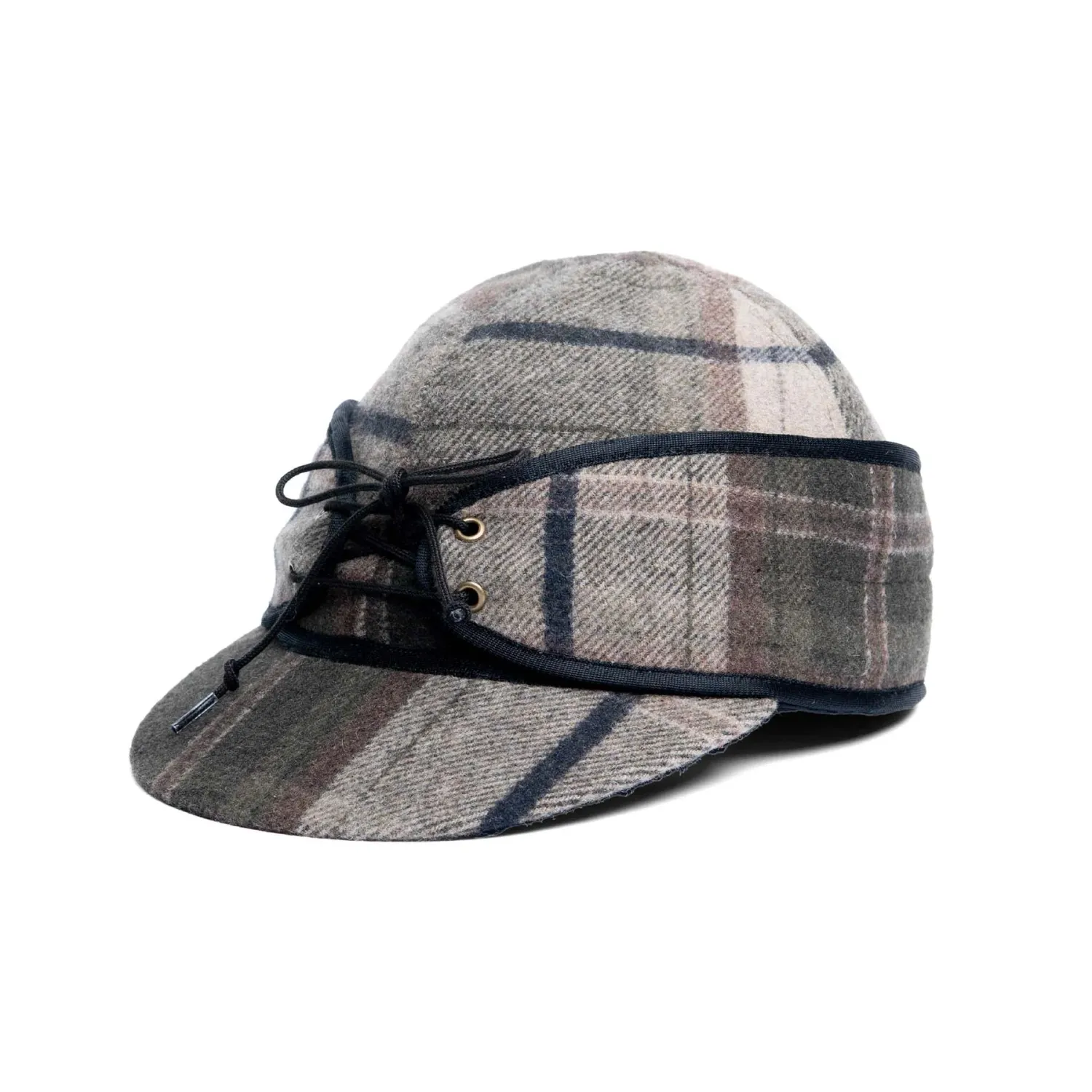 CROWN CAP PLAID RAILROAD CAP - WOODLAND