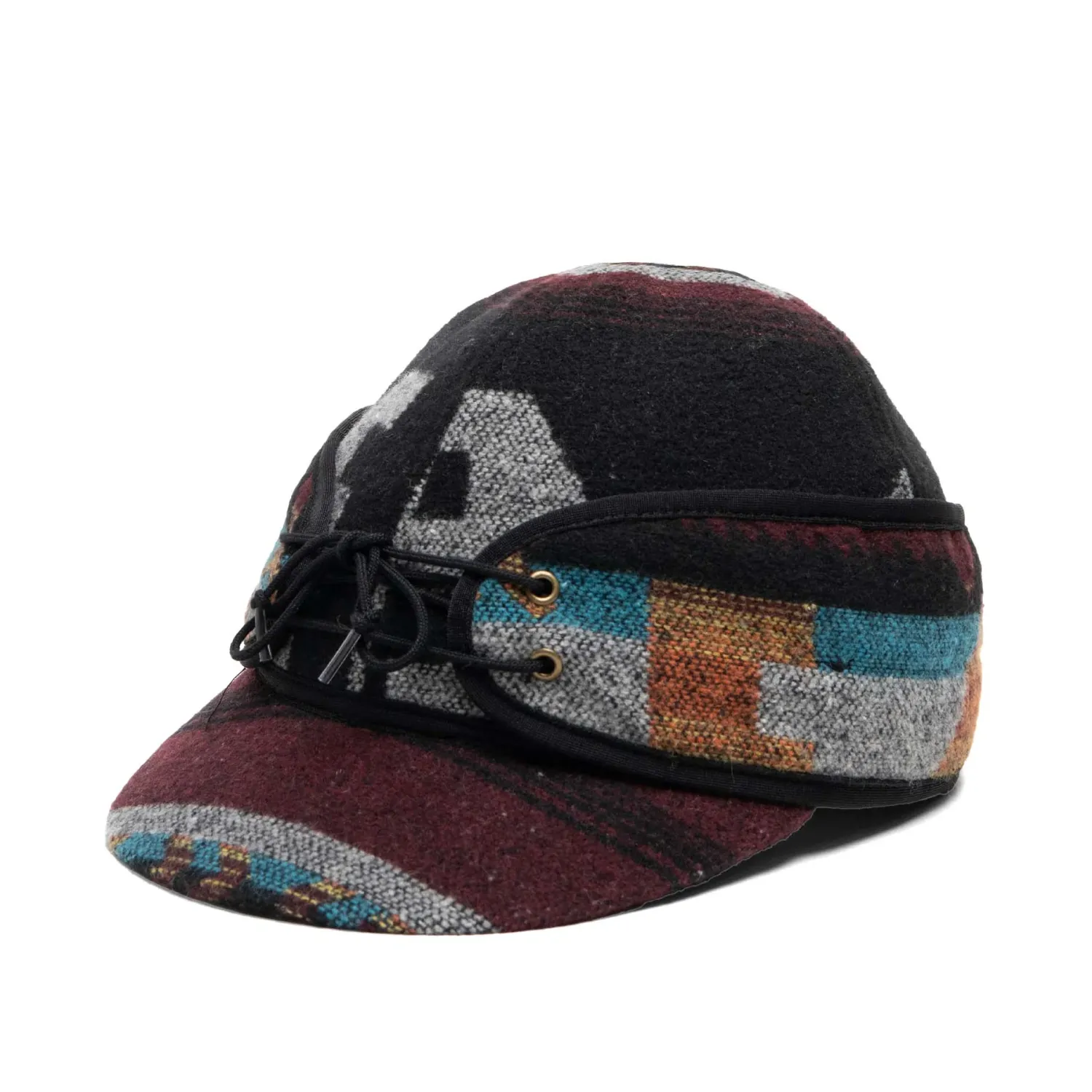 CROWN CAP RAILROAD CAP - BURGUNDY MIX