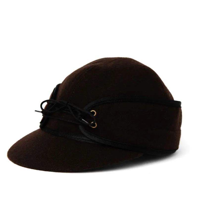 CROWN CAP RAILROAD CAP - BLACK