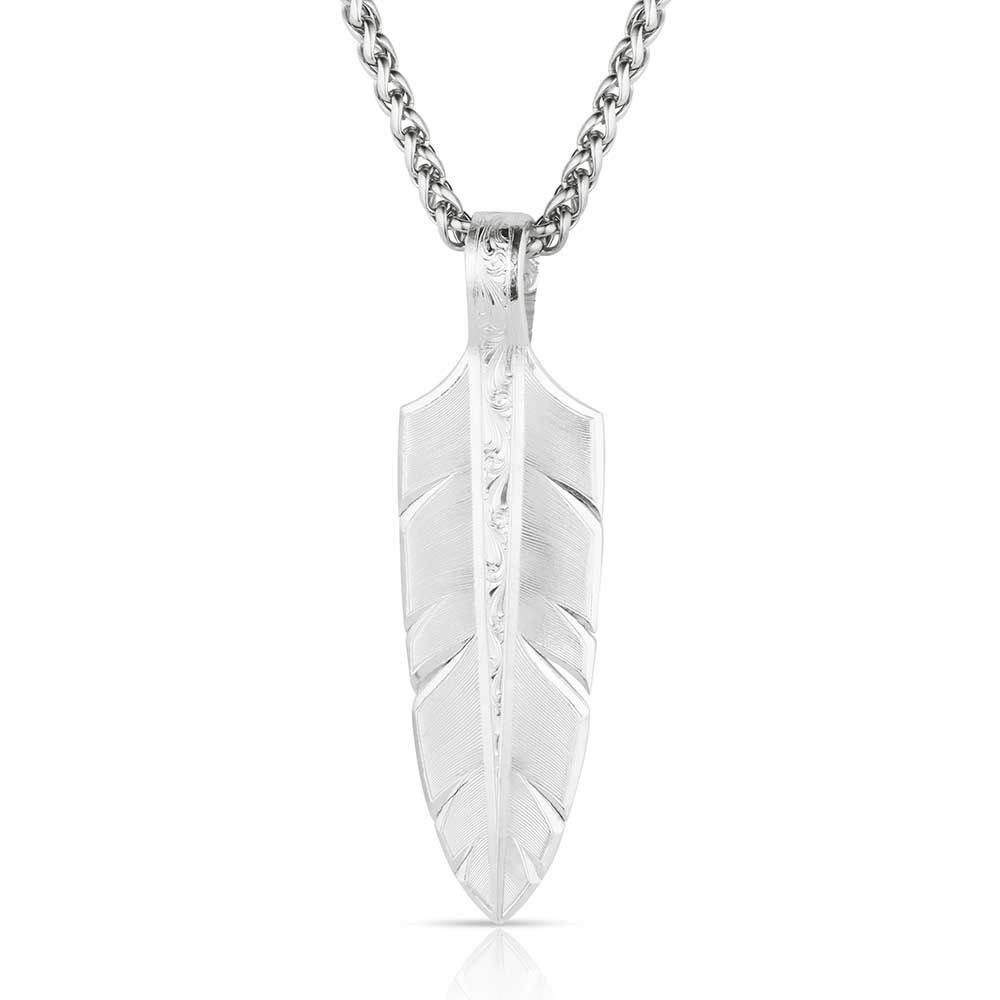 MONTANA SILVERSMITHS FREEDOM AND STRENGTH FEATHER NECKLACE