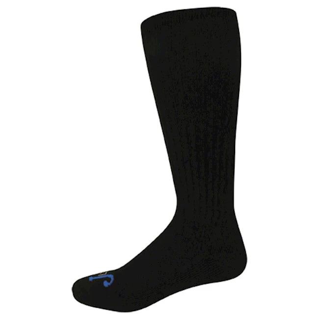JUSTIN JUST-DRY HALF CUSHION OVER THE CALF SOCK - BLACK 2-PACK