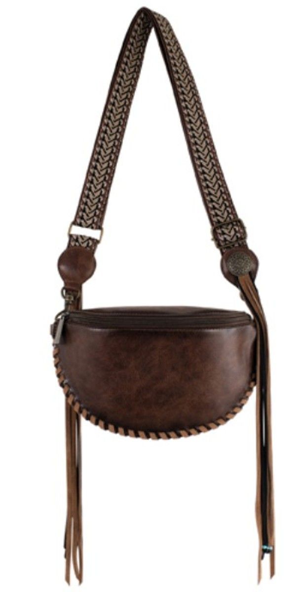 RED DIRT HAT CO. WOMEN'S SLING POUCH - BROWN WHIPSTITCH