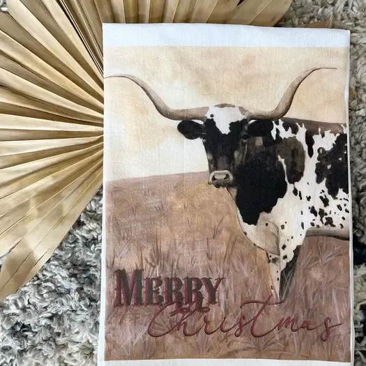 DOLLY ESTELLE TEA TOWEL OLD TIMER (MERRY CHRISTMAS)
