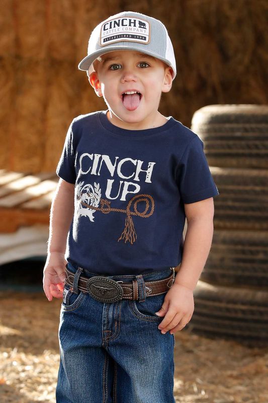 CINCH INFANT BOYS' SHORT SLEEVE CINCH UP GRAPHIC TEE - NAVY