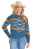 PANHANDLE SLIM WOMEN'S BOUCLE AZTEC SWEATER - NAVY