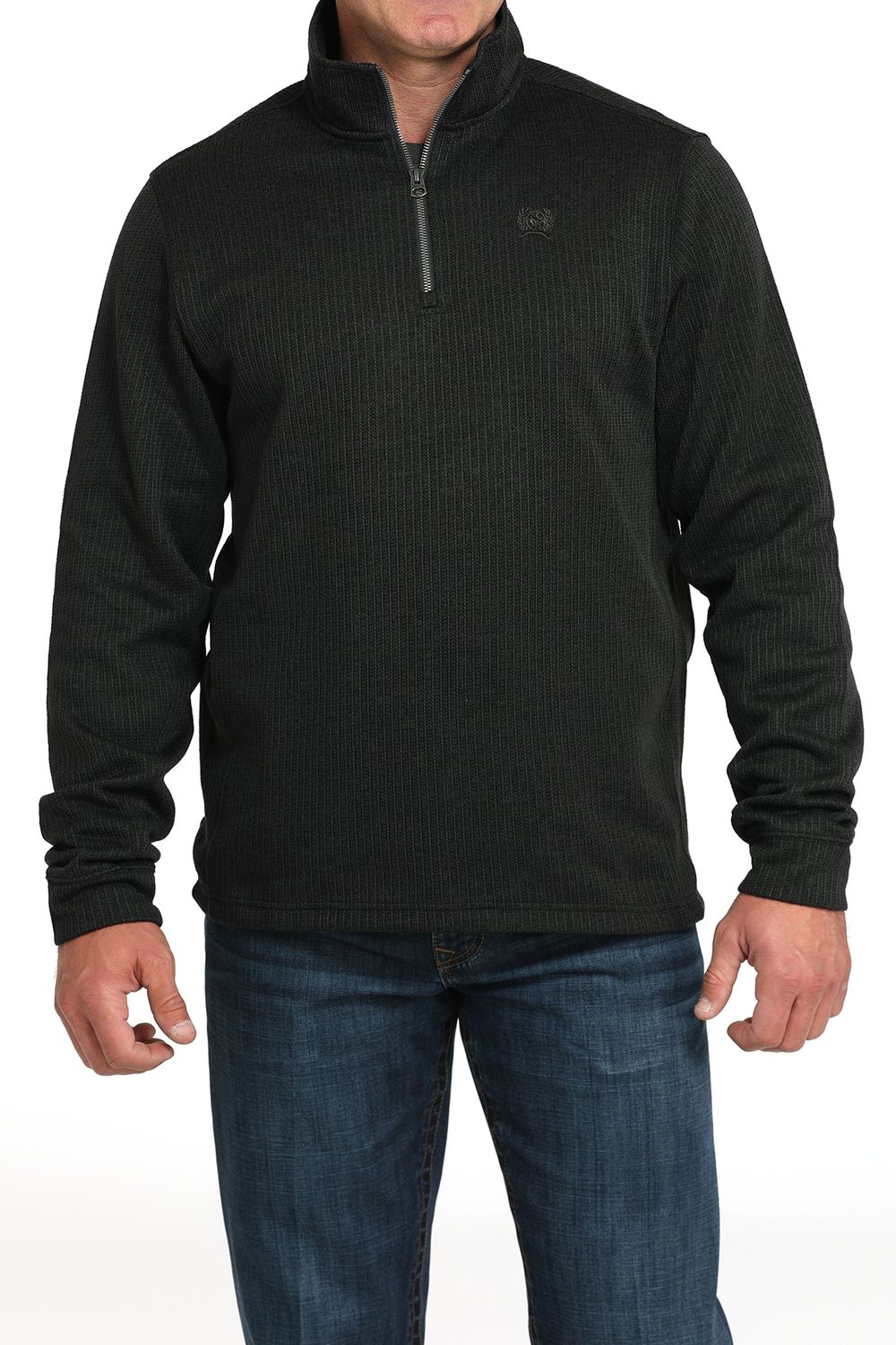 CINCH MEN'S QUARTER ZIP - BLACK