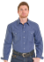 PANHANDLE SLIM MEN'S LONG SLEEVE 2 POCKET PEARL SNAP SHIRT - INDIGO
