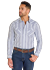 PANHANDLE SLIM MEN'S LONG SLEEVE 2 POCKET PEARL SNAP SHIRT - BLUE